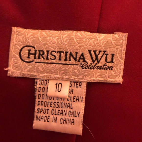 Christina Wu cranberry MOB gown - Picture 5 of 9